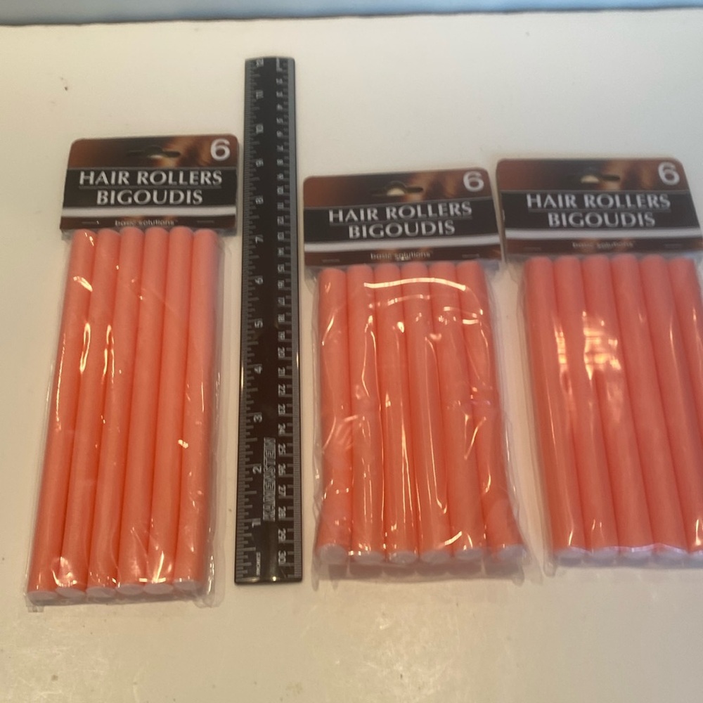 NIP Three packs Bigoudis Hair Rollers